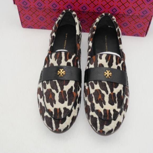 NEW Tory Burch Women's 9.5 Ballet Loafer Leopard Perfect Black Jacquard - Picture 5 of 12